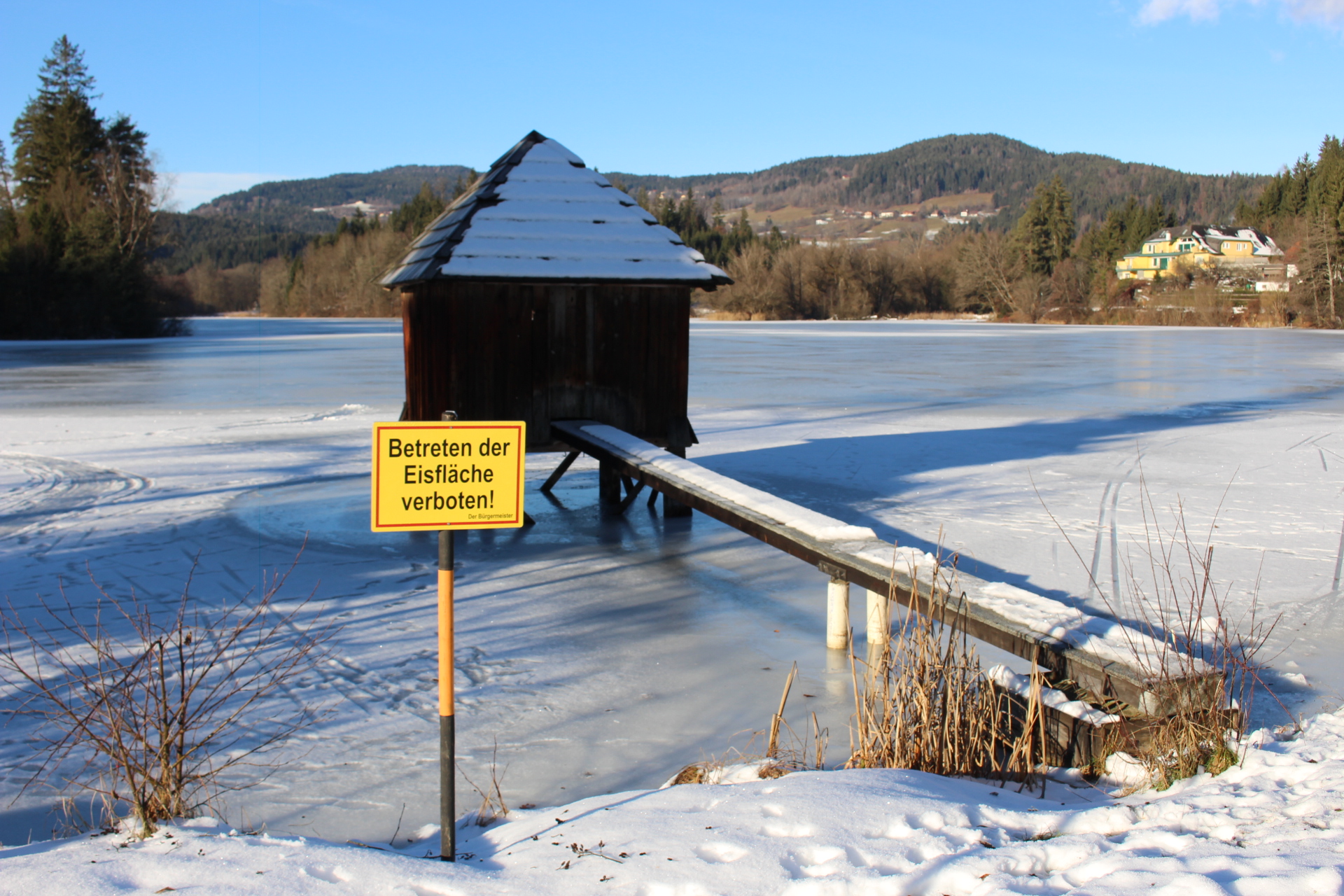 Eislaufen Verboten Moosburger Teiche