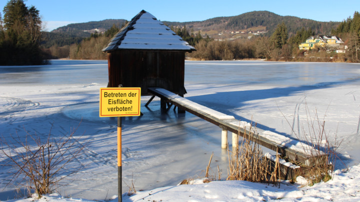 Achtung Lebensgefahr: Eisfläche gesperrt!