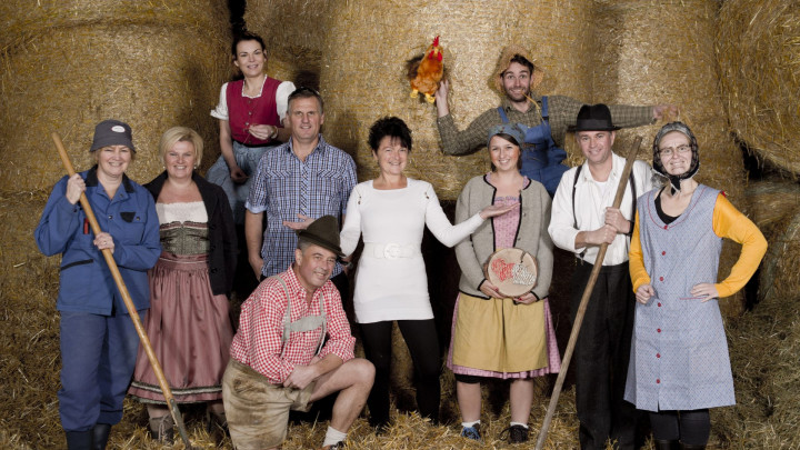 Drei Weiber und ein Gockel