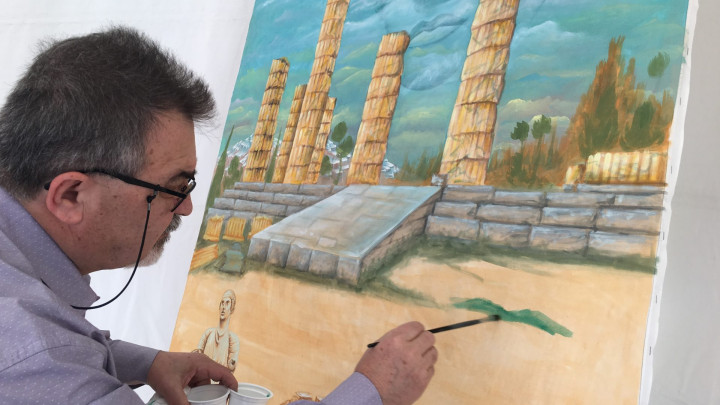 Griechischer Künstler malte in Moosburg