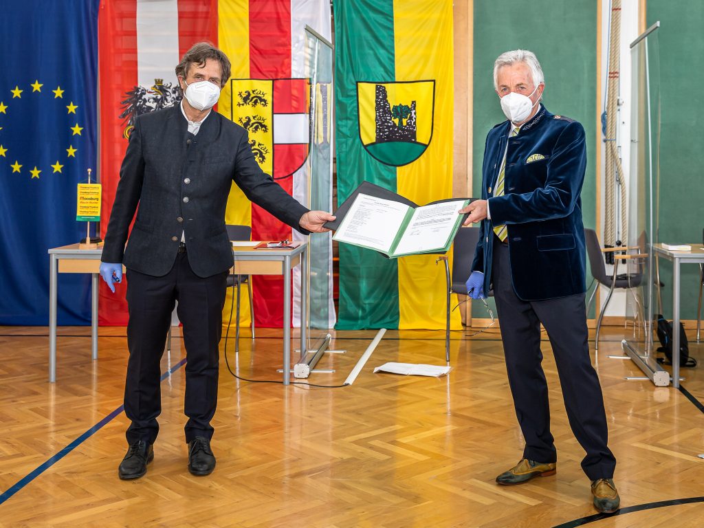 Herbert Gaggl als Bürgermeister angelobt Marktgemeinde Moosburg