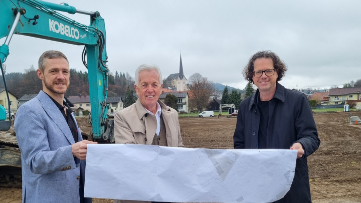 Baustellenbesuch: Leistbares Zukunftswohnen im Moosburger Ortskern im Bau!